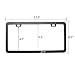 Ohuhu Black License Plate Frames, 2 PCS License Plate Frames with 2 Holes New Slim Black License Plate Covers WONT Block Letters/Stickers