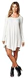 Womens Casual Feminine Long Sleeve Tunic Shirt Dress
