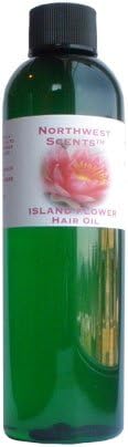 Northwest Scents Island Flower Hair Oil for Black, African American, Afro Caribbean, Dry, Coarse, and Highly Textured Hair - 4.0 oz Bottle