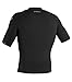 O'Neill Wetsuits Mens 1 mm Hammer Short Sleeve Crew Top, Black, Medium