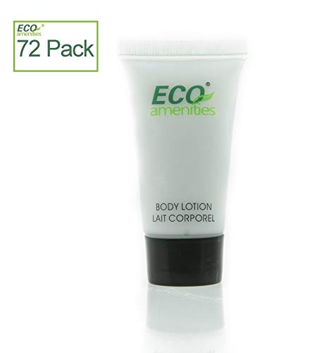 ECO AMENITIES Transparent Tube Screw Cap Individually Wrapped 22ml Body Lotion, 72 Tubes per Case