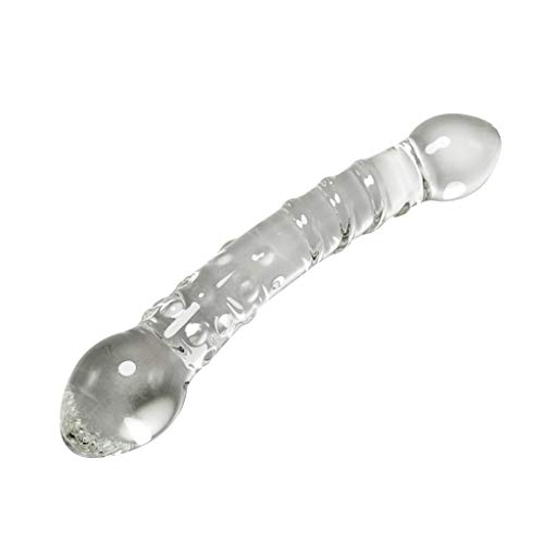 Oversized Transparent Glass Particle Massage Stick for Women Female Adult Appliances Toys Massage Tool for Couple