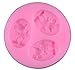 Mickey Mouse 3 Cavity Mini Silicone Mold Fondant, Gum Paste, Chocolate, Crafts