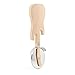 Kikkerland Novelty Guitar Wooden Pizza Cutter for Kitchen – Beechwood, Heat Resistant, Use with Non-Stick Cookware – Unique Gift for Music Lovers and Cooking Enthusiasts