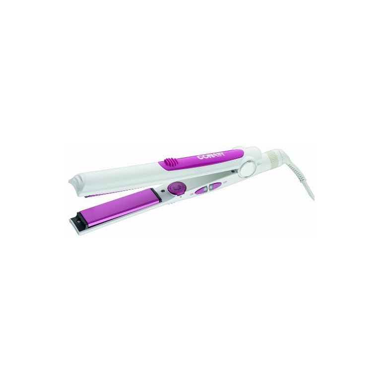 Conair Ceramic Flat Iron; 1-inch; White/Pink