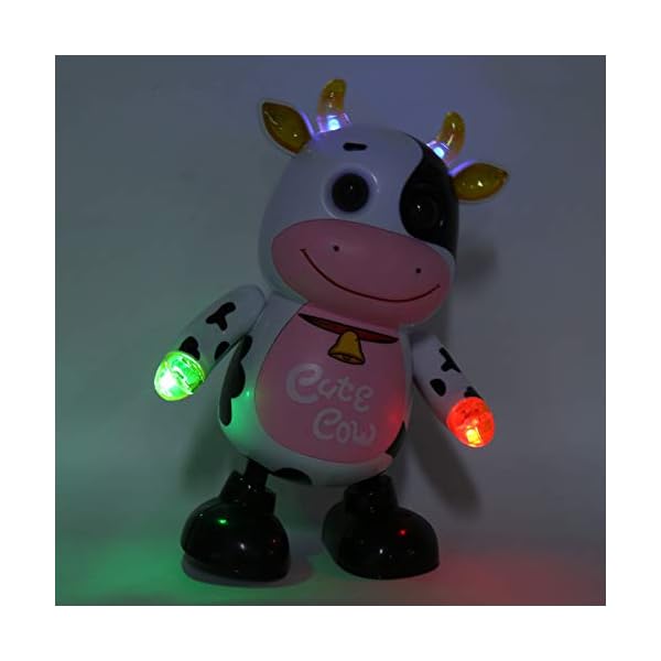 Glowing Electric Walking Cow Toy, Robot Cow Toy, Kids for Kids over 3 Years Old