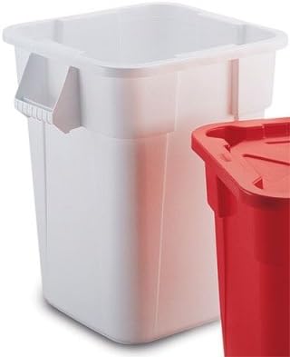 40 Gallon White Square Brute Container - 23-1/2" Sq. x 28-3/4"H (1 Container)