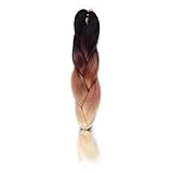 Silike Jumbo Braiding Hair Afro Braiding Hair Extensions 3 Tone Ombre Colour 24