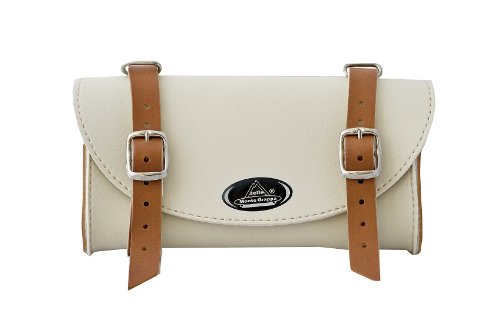 Montegrappa Leather Bicycle Tool Bag Bicolour Crema (Light Brown) - Made in Italy