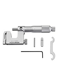 accusize Herramientas 0 1" x 0.0001" Multi Anvil Micrometer en caja de sábana bajera ajustable, # p101 s100