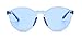 GAMT Rimless Tinted Transparent Sunglasses Futuristic Colorful Designer Glasses Blue
