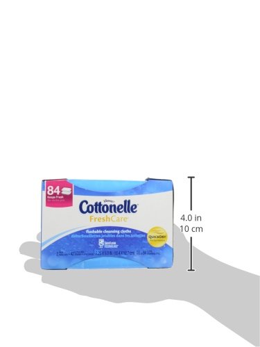 Cottonelle Fresh Care Flushable Cleansing Cloths 2 Refills, 84 Count