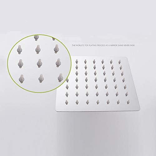 Square Rain Shower Head 304 Stainless Steel Ultra Thin Powerful High ...
