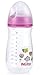 Nuby Wide Neck Bottle with Anti-Colic Air System, Colors/Prints May Vary, 1 Pack of 1 Bottle