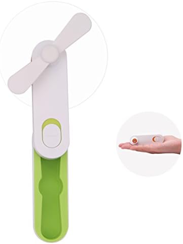 Handheld Fan - Rechargeable Mini USB Portable Fan Personal Fan USB Powered Desktop Fan Outdoor Small Fan for Home and Travel, 2 Speeds Pocket Fan (Green)