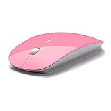 Optical Wireless Mouse 2.4G Receiver Ultra-thin Mouse for Computer PC Laptop Desktop, Pink