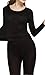 Grenasasilk Womens Silk Long Underwear Mulberry Silk Long Johns Silk Thermal Underwear Sets Cold Weather Base Layer (S, Black)