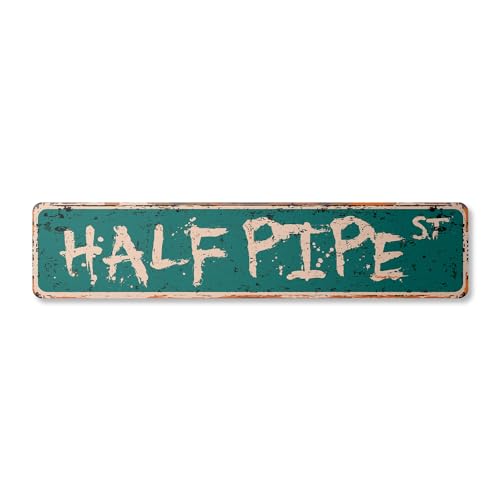 HALF PIPE Vintage Plastic Street Sign ramps skateboarding skateboard skateboard…