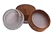 2PCS 5ml Mini Empty Refill Frosted Glass Cosmetic Jar Pots with Environmental Bamboo Lid and PP Liner Travel Sample Packing Container For Makeup Eyeshadow Cream Lotion Contain