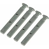 WRS 3" T Shaped Window Pivot Bar, 4 Pack, Die Cast Zinc, for Tilt Windows | Replaces worn or damaged pivot bar, Pivot Bar for Tilt Window, Window Sash Pivot Bar, Approx. 1" Hole Centers, 2 Hole Design