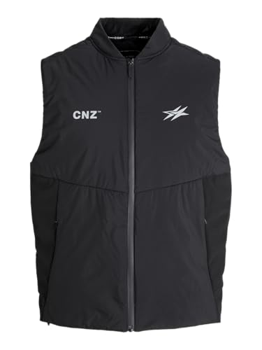 JACK & JONES Insulated Bodywarmer Sn Jcocnz Paris-Calentador para el Cuerpo, Negro, S Hombres