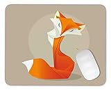 Orange Fox In The Style Mouse Pad Gaming Mouse Pad Mousepad Nonslip Rubber Backing