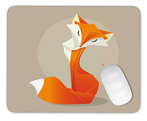Orange Fox In The Style Mouse Pad Gaming Mouse Pad Mousepad Nonslip Rubber Backing