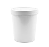 2dayShip Premium White Frozen Dessert Containers, 32 Ounce Quart, 25 Count