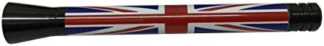 Panpage Radio Stubby Union Jack Flag Aluminum Screw Base Alloy Car Stylish Antenna 15mm x 106mm x 10mm For All Brand Car Auto External Accessories