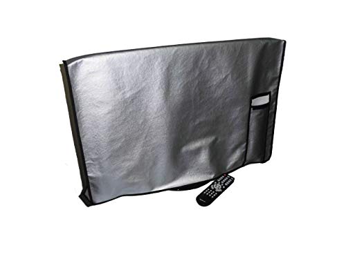 47" Flat Panel TV Cover with pocket for Remote Vinyl Padded Dust Covers. Ideal for Outdoor Locations. (Certified Refurbished) - Thumbnail 4