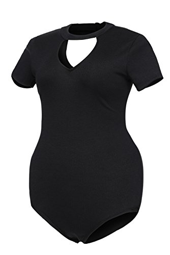 Women-Shaperwear-Top-Peep-Hole-Choker-Party-Bodysuit-Romper