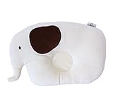 KSB 7.8 Inches Cute Soft Anti Roll PP Cotton Baby Head Positioner Pillow,Prevent Flat Head For 3 Months- 3 Year Infant(1 PCS Elephant)
