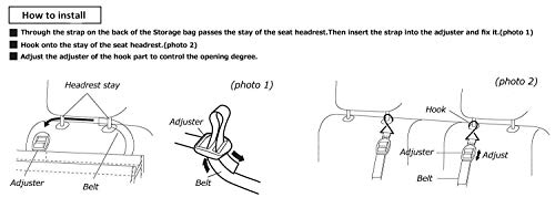 KINGBERWI Car Trunk Organizer Backseat Storage Foldable Cargo Hanging Bag, Black