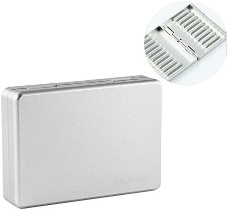 HUHOU Cigarette Case, Cigarette Holder, IQOS Cigarette Case, IQOS Heat Stick Box, IQOS Case, Electronic Cigarette Accessories, Pack of 20, Cigarette Case, Cigarette Case, Cigarette Storage Box, Aluminum Alloy Cigarette Ammo Box, Magnetic, Convenient (Silver)