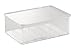 mDesign Hair Care and Accessories, Storage Organizer Box for Bathroom Vanity to Hold Clips, Hot Rollers, Headbands, Elastics, Bobby Pins - 6 Sections, Clear