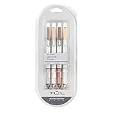 TUL Pearl Ballpoint Pens, Gel, Bullet Point, 0.7 mm, White Barrel, Blue Ink, Pack Of 4 Pens