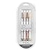 TUL Pearl Ballpoint Pens, Gel, Bullet Point, 0.7 mm, White Barrel, Blue Ink, Pack Of 4 Pens