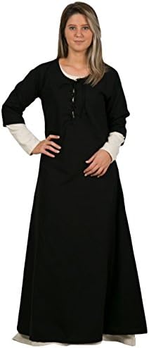 NOVA Medieval Dress by CALVINA COSTUMES - Made in TURKEY, XXL-Black