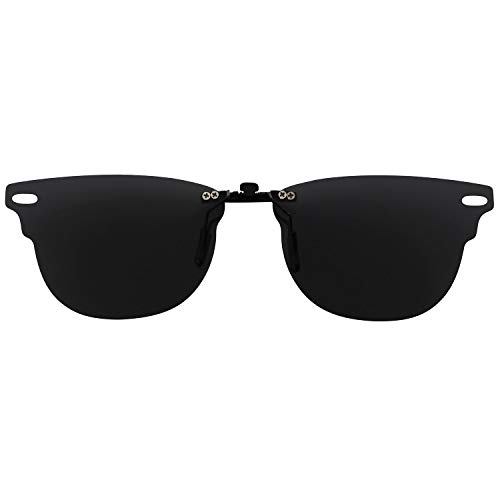 COODY Custom Fit Polarized CLIP-ON Sunglasses for Ray-Ban RB5154 51x21 Size More Colors Option (Black RB5154 51x21) - Image 3
