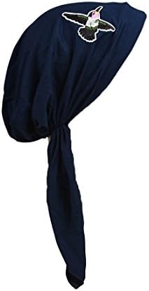 Landana Headscarves Navy Pretied Headscarf Chemo Cap Modesty Scarf Hummingbird