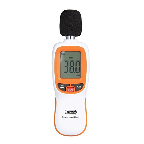 Dr.meter MS20 Digital Sound Level Meter Tester with +/-1.5dB Accuracy and LCD Backlight Display