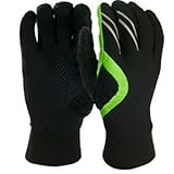TrailHeads HyperReflect Running Gloves - hi-vis green