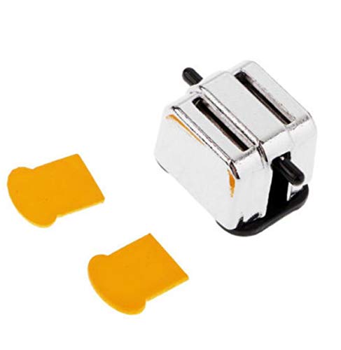 EatingBiting 1:12 Dollhouse Miniature Furniture Toaster Bread Machine Kitchen Cookware 3Pcs Kit for Kitchen Decoration, Bread Maker Toys for Kids - Thumbnail 5
