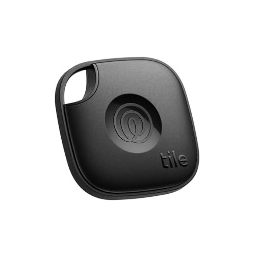 Tile - Tracker Bluetooth, détecteur de clés et localisateur d'objets pour clés, Sacs & Autres. Détecteur de téléphone. Compatible avec iOS & Android. Lot de 1 (Noir)