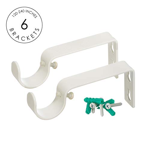 image for Ivilon Drapery Treatment Window Curtain Rod - Square Design 1 1/8 Rod.