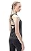 QUEENIEKE Womens Sport 2 in 1 Criss-Cross Straps Tank Top - Black, M