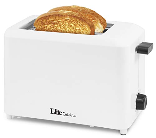 Maxi-Matic ECT-1027 Cool Touch Toaster with 7 Temperature Settings & Extra Wide 1.25" Slots for Bagels, Waffles, Specialty Breads, Puff Pastry, Snacks, UL Certified, 2 Slices, White