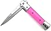 Snake Eye Tactical Assisted Open Folding Drop Point Blade Pocket Knife Self Defense Everyday Carry (Pink)