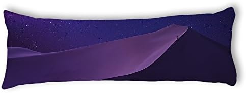 Yiuejiu Purple Starry Night In Desert Body Pillow Cover Decorative Pillowcase 20x54 Inch