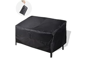 ALSTER Outdoor Sofa Cover, 3-Seater Patio Loveseat Cover(63" L x 35" W x 32" H), Durable and Waterproof Black Covers for Lounge Deep Seat, Rain Snow Dust Wind-Proof